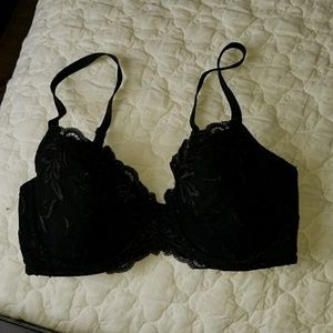 Soma black lace lined bra 34D